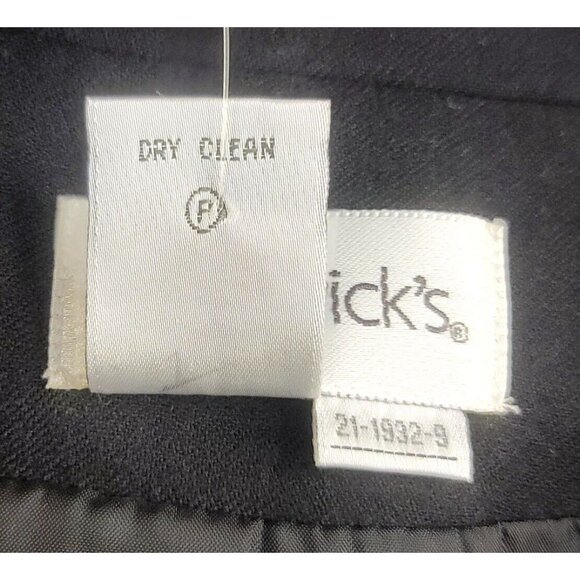 Chadwicks Womens Black 100% Wool Career Blazer Jacket Size 16 Classic Staple - Picture 7 of 10